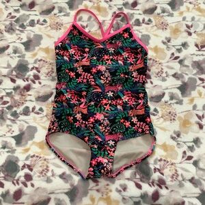 Cat & Jack Girls tiger Bathing suit in good condition